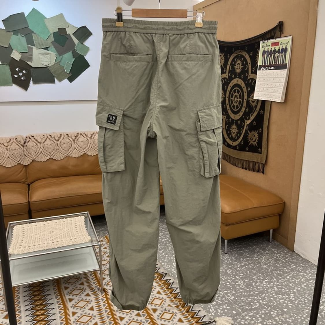 새드스마일 스트릿 밀리터리 피스타치오그린 카고팬츠 S C10883 상품이미지4