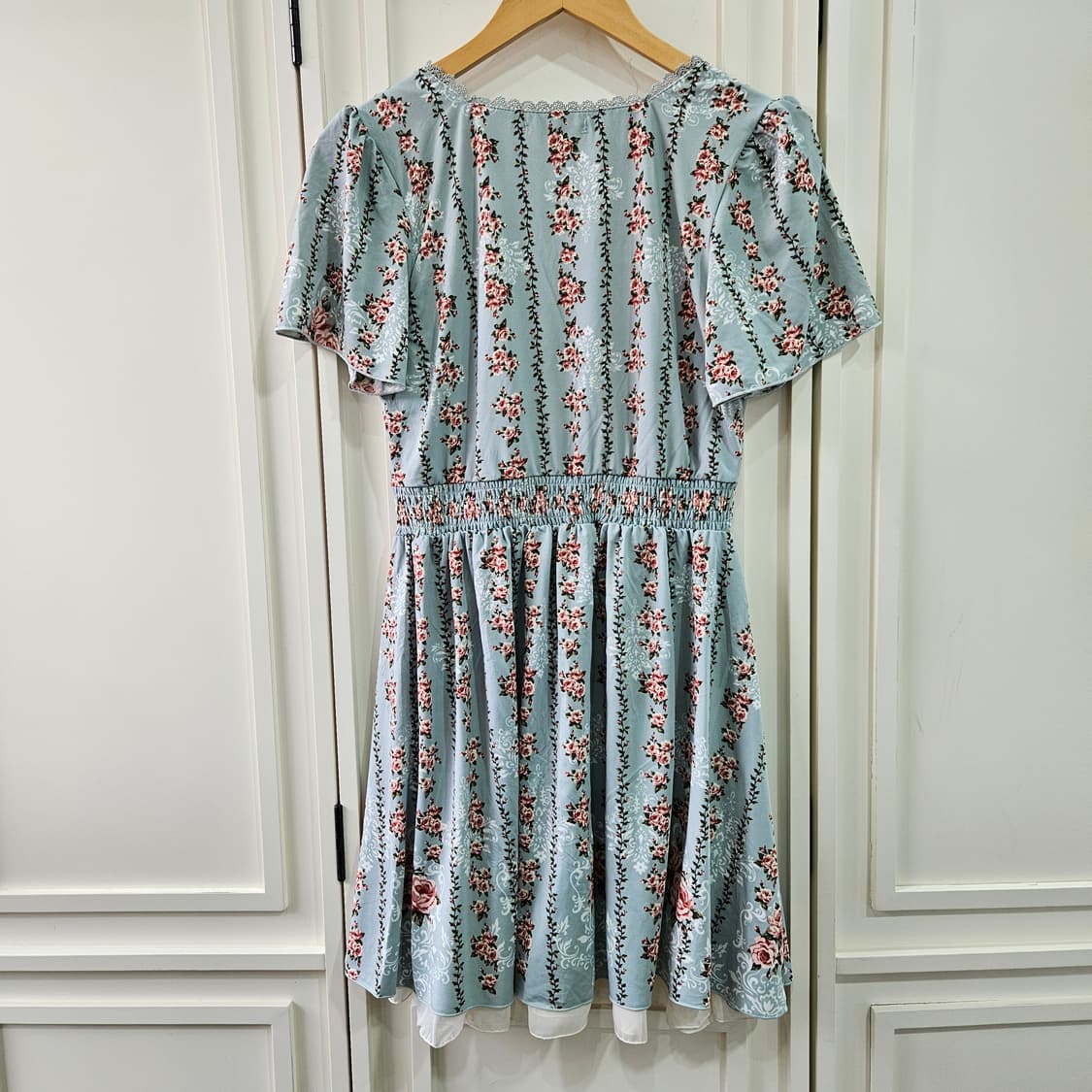 엑시즈팜 (axes femme) 파스텔블루 로즈 원피스 상품이미지6