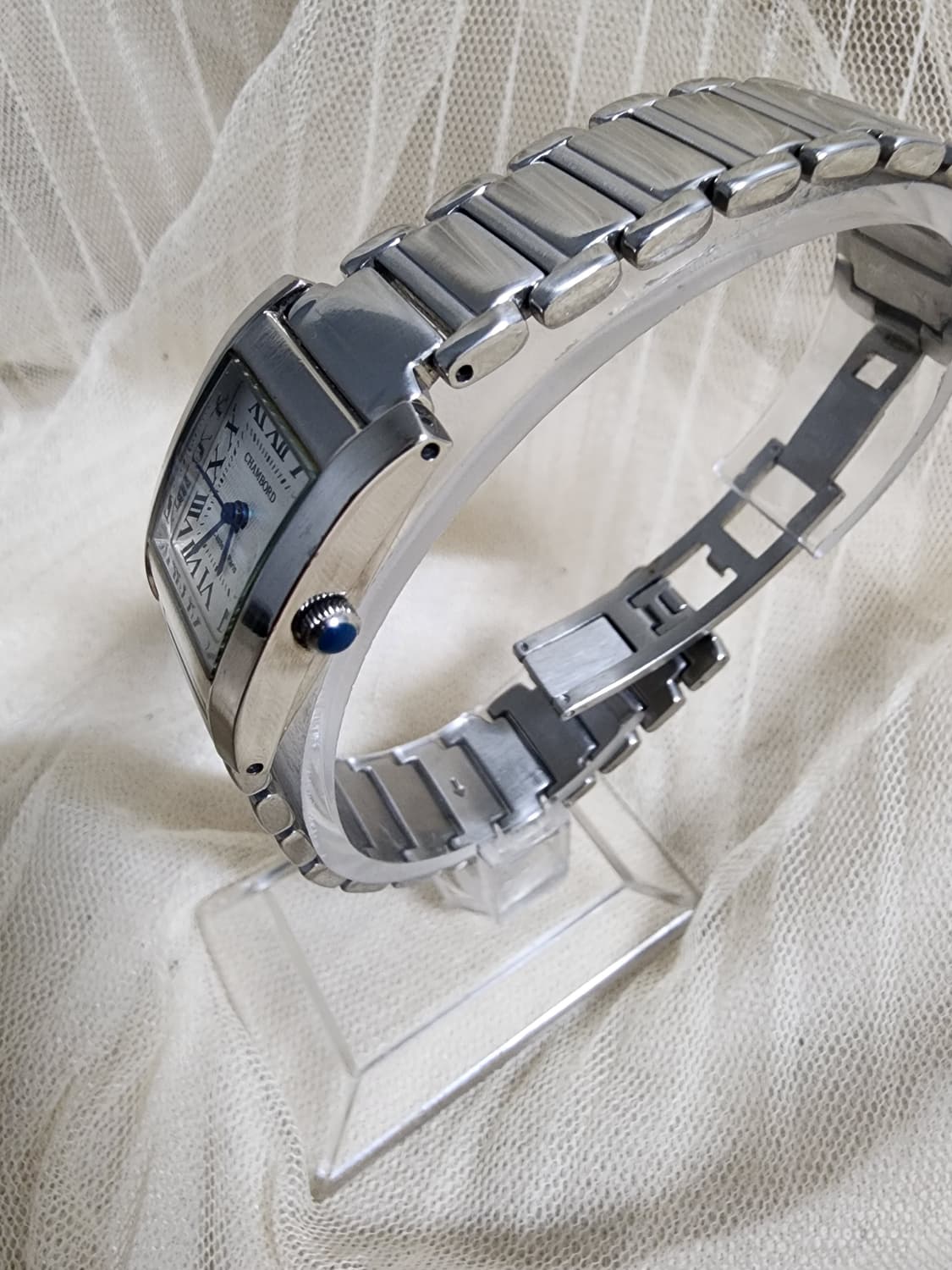 샹보르 CHAMBORD 사각 메탈 여성시계 상품이미지3