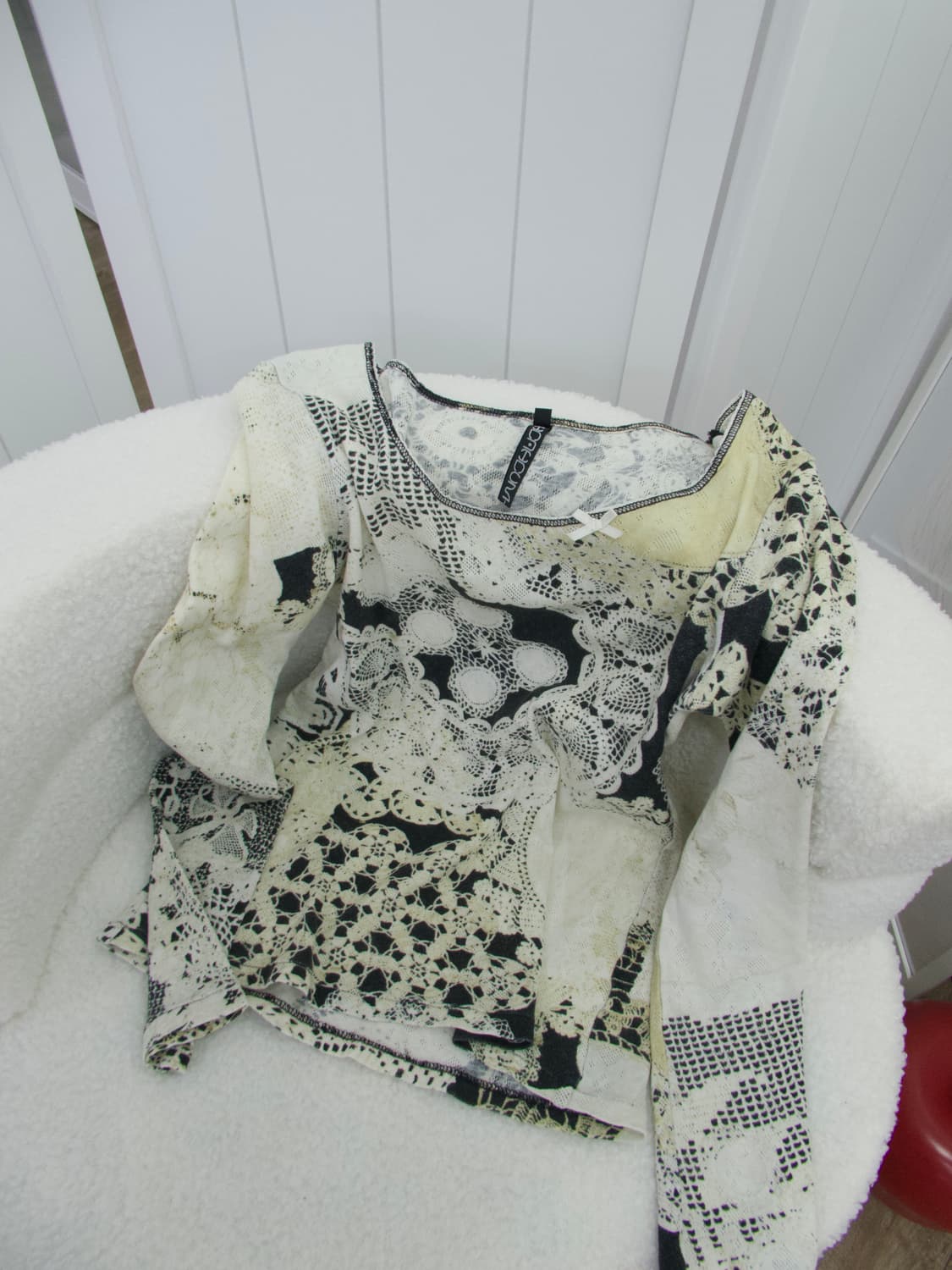 Ahcahcum 레이스 프린트 탑  상품이미지1