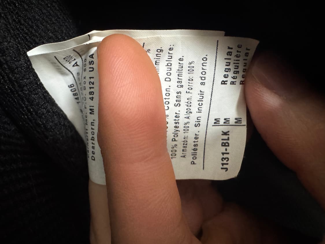 칼하트 j131 액티브 자켓 상품이미지6