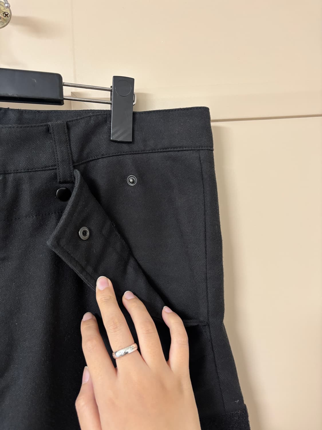 시스템 스트레이트핏 블랙 카고 팬츠 32 상품이미지4