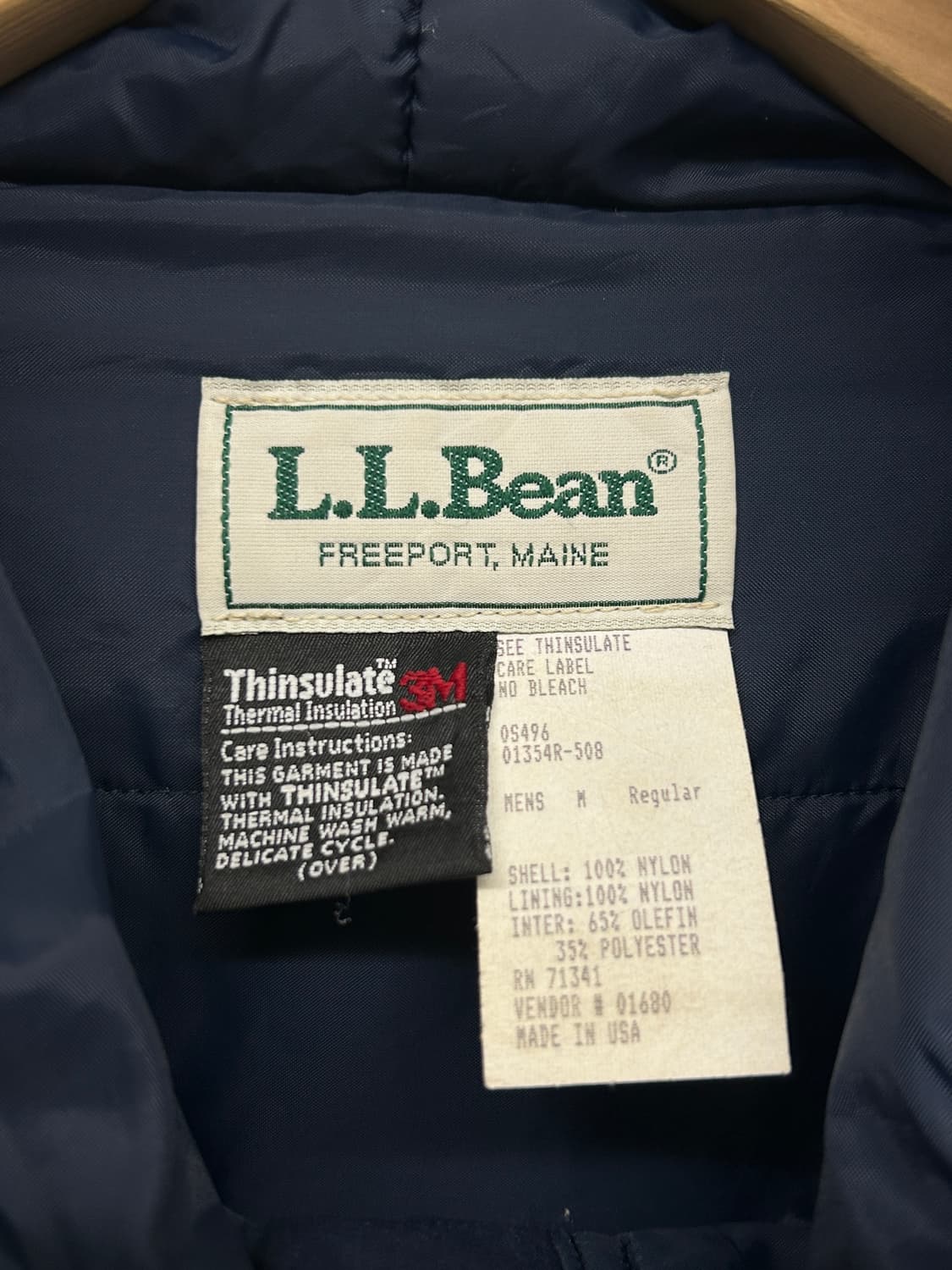 L.L.Bean 아노락 후드 바람막이 네이비(made in usa) 상품이미지4