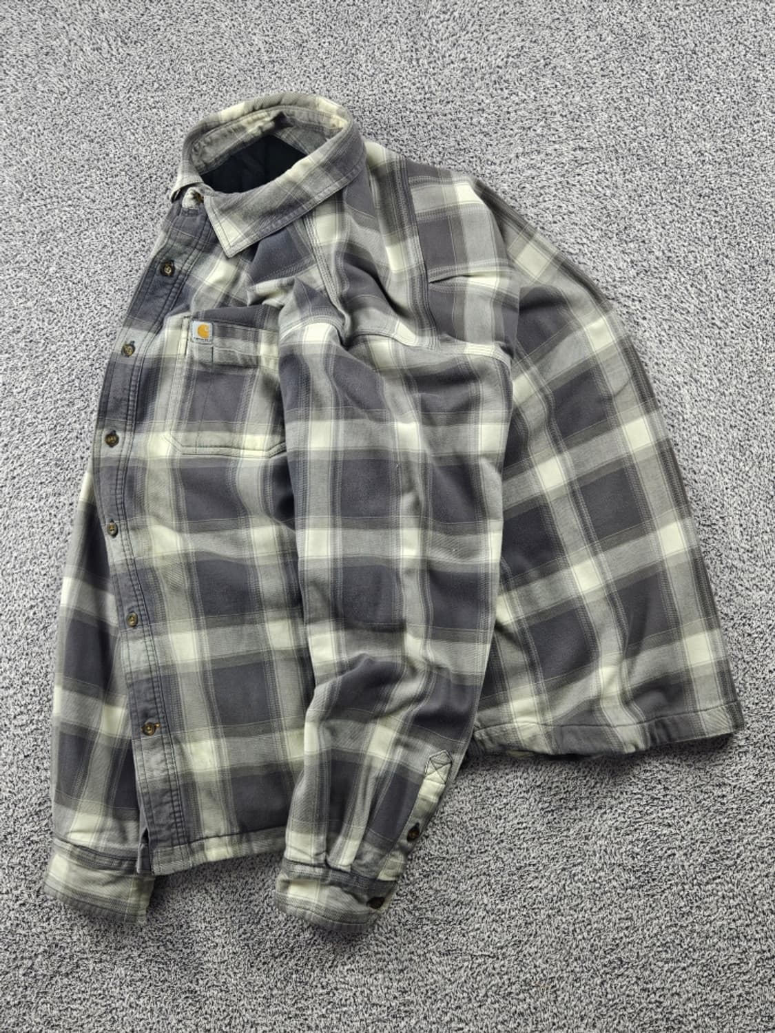 칼하트 헤비 플리스 체크 셔츠 워크 자켓 ( L ) / 10722 상품이미지3