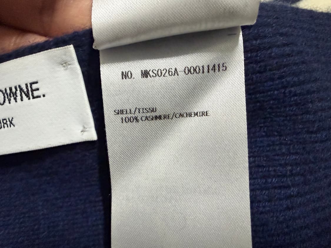 톰브라운 캐시미어 사선 네이비 머플러 상품이미지7