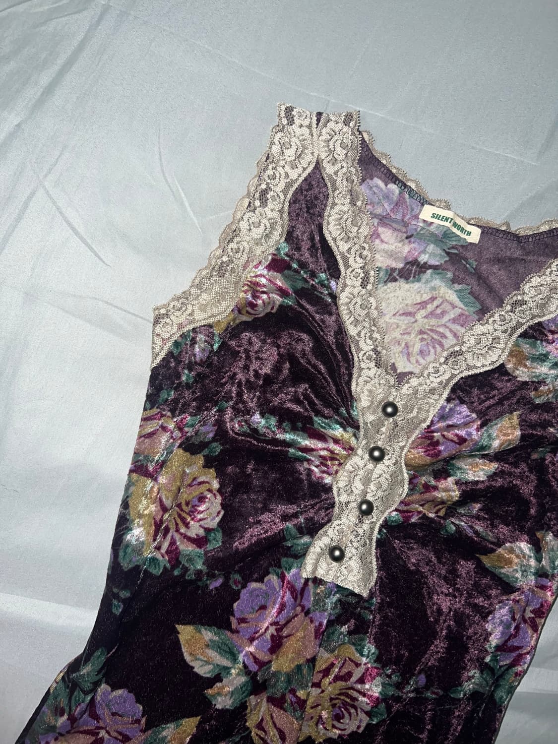 ✨vintage purple flower pattern sleveless 상품이미지5