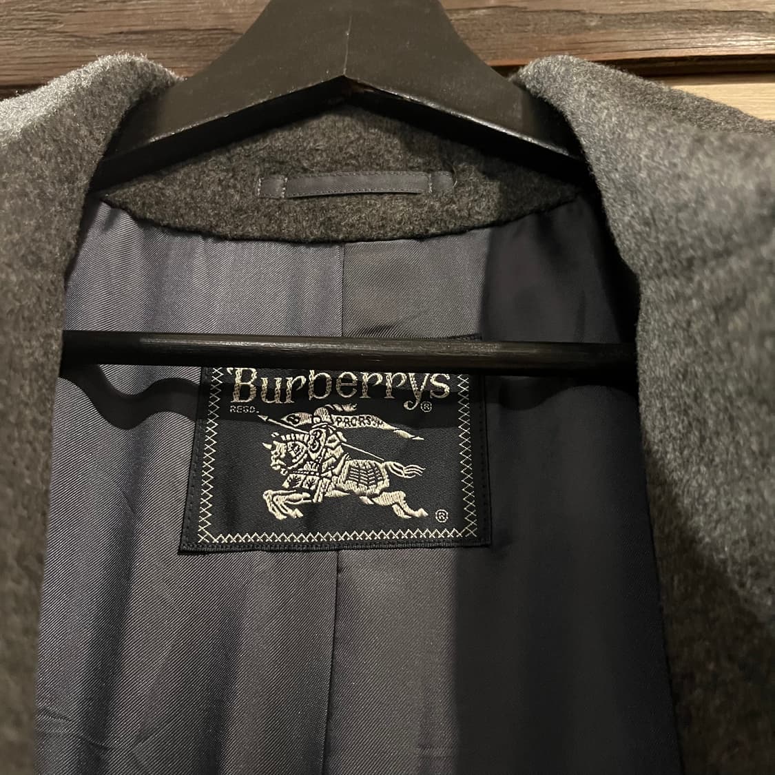 BURBERRYS 버버리 JP 90s 차콜 더블포켓 히든버튼 울 캐시미어 상품이미지5