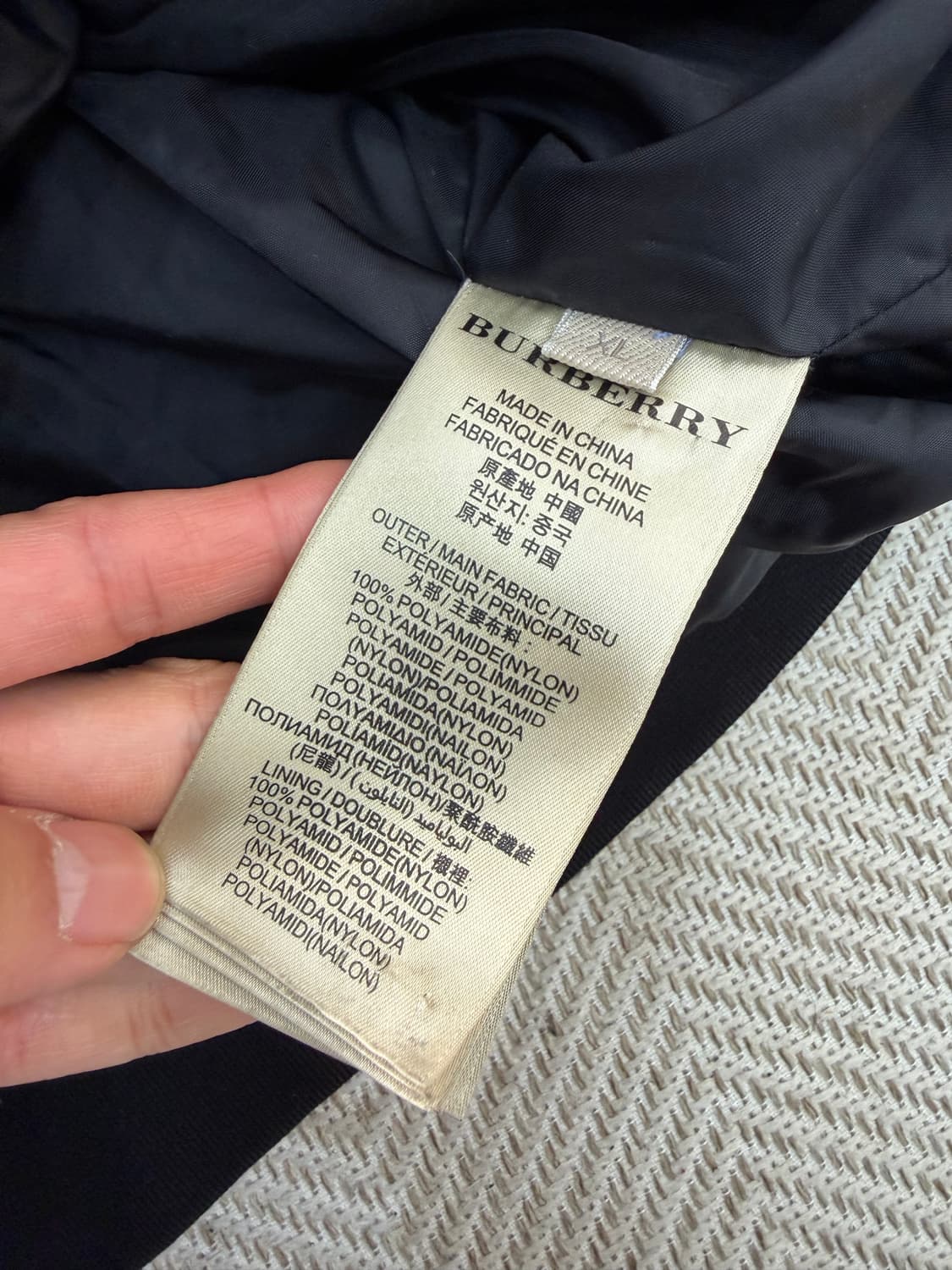 정품) 버버리 남성 로고 패딩 봄버 자켓 XL 상품이미지8