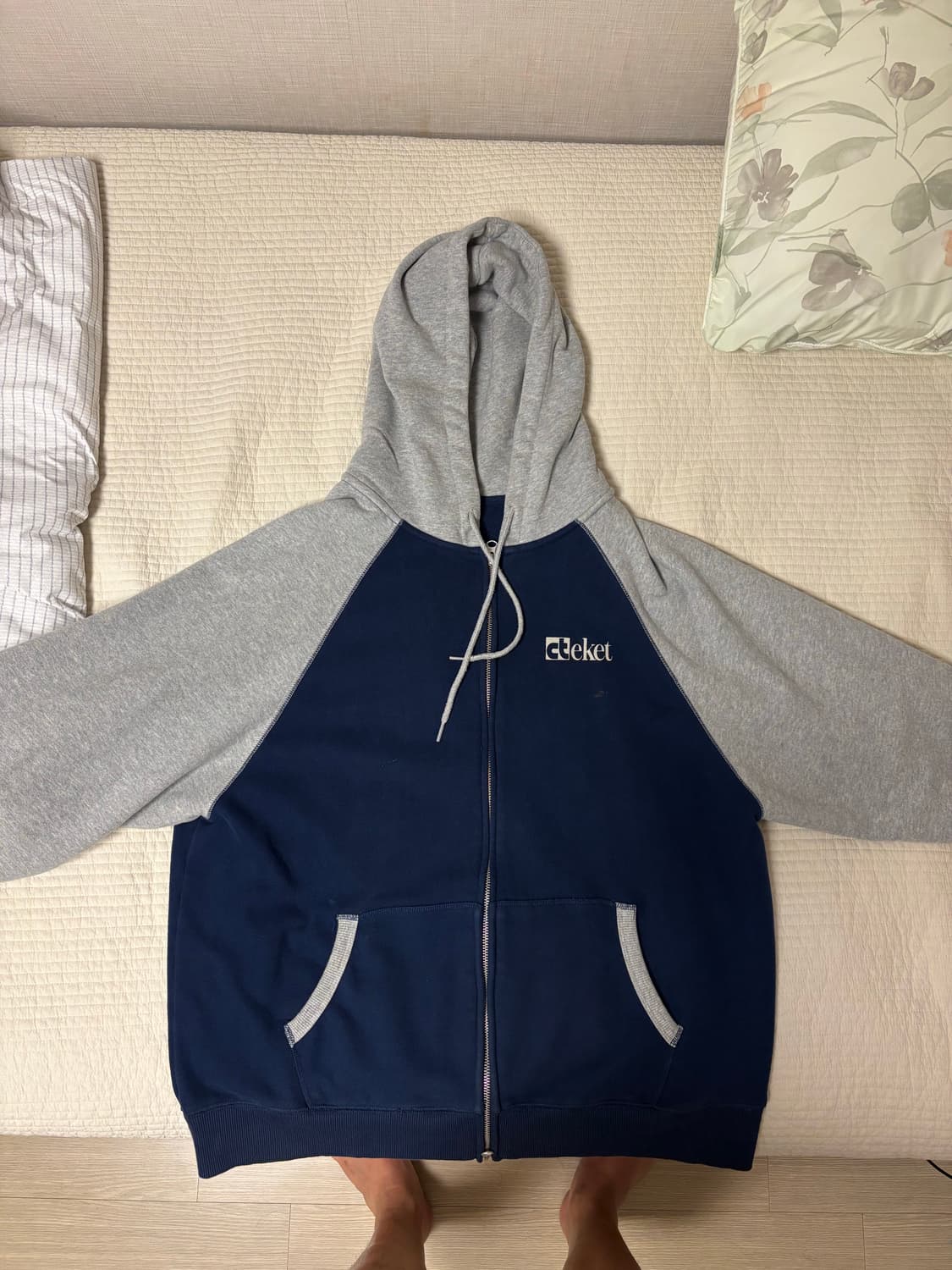 테켓 플랜 네이비 후드집업 상품이미지2