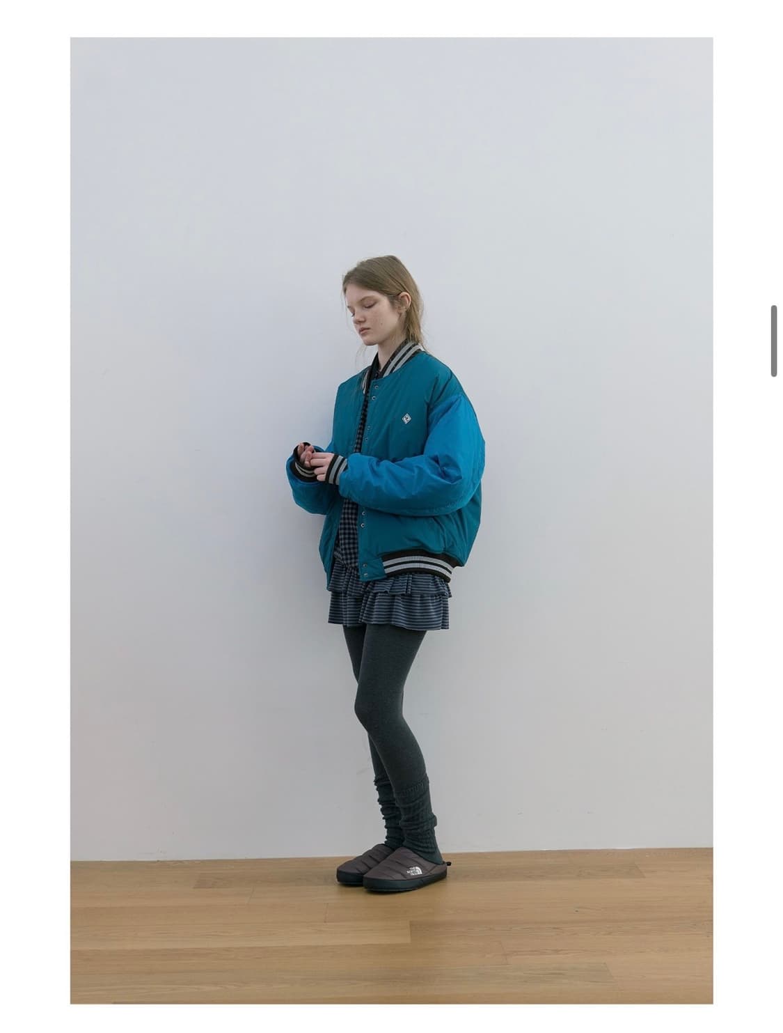 노컨텐츠 베이스볼 점퍼 그린앤블루 상품이미지7