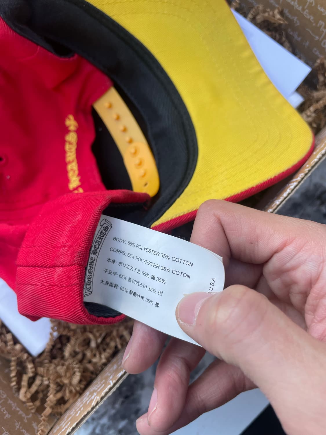 크롬하츠 CH 로고 베이스볼캡 Red/Yellow 상품이미지3