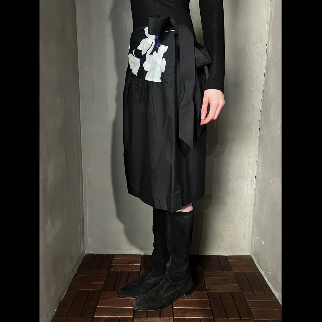 드리스 반 노튼 비대칭 플로럴 스커트 상품이미지2