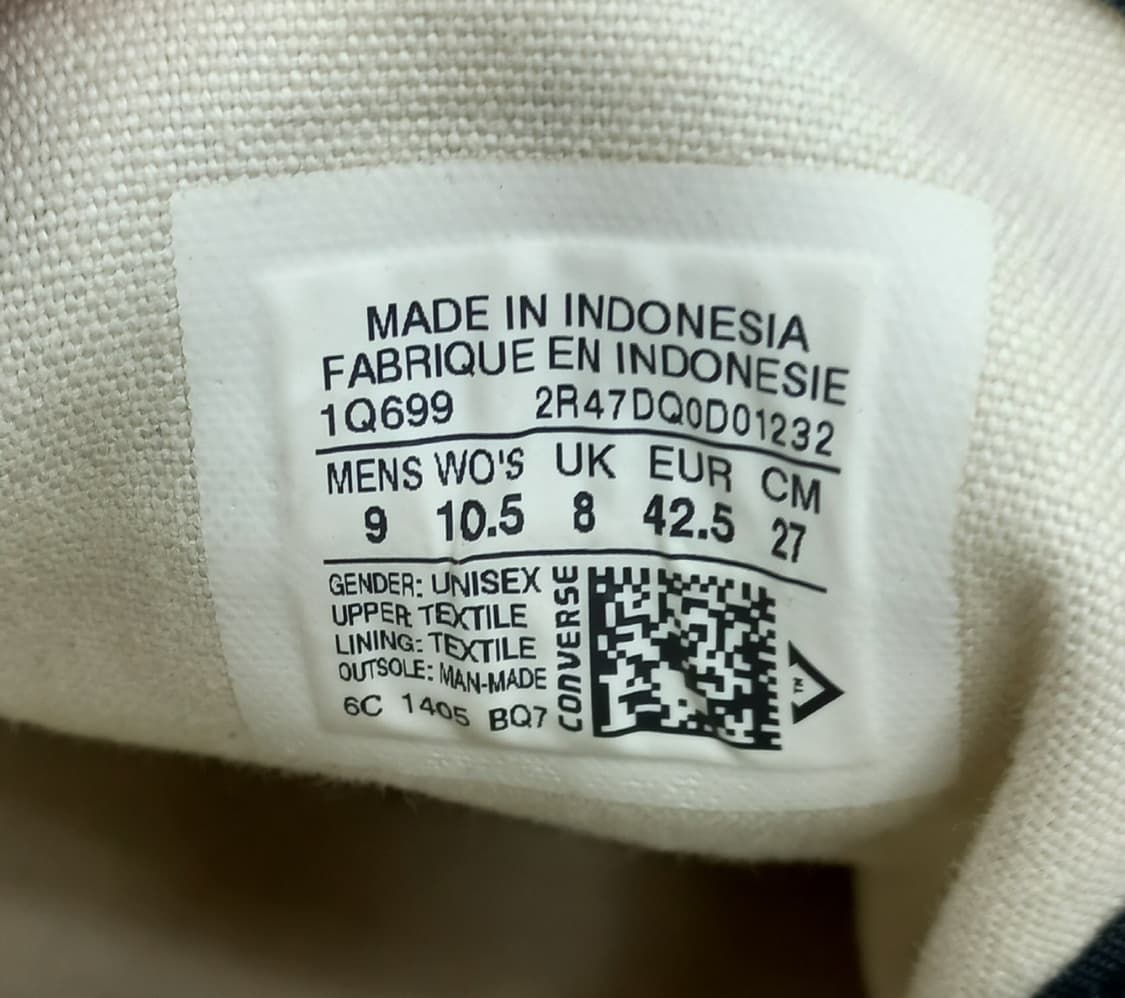 컨버스 잭퍼셀 블랙 270mm 상품이미지1