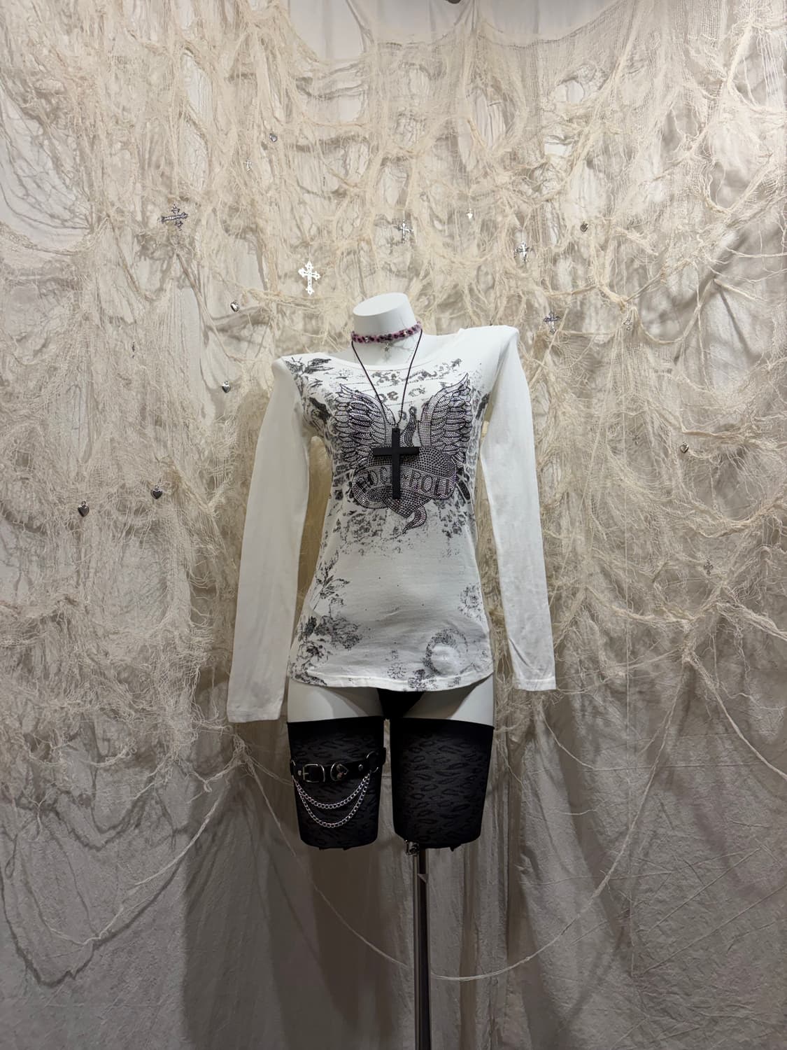 Y2K rock&roll cubic long sleeve 상품이미지3