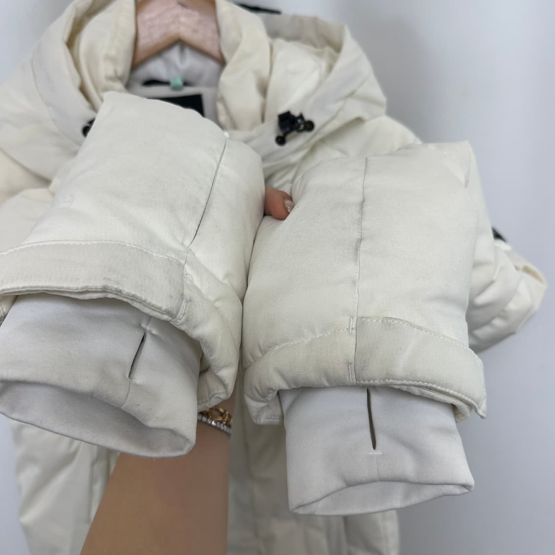   네셔널지오그래픽 공용 롱패딩 오리털 아이보리 S 상품이미지5