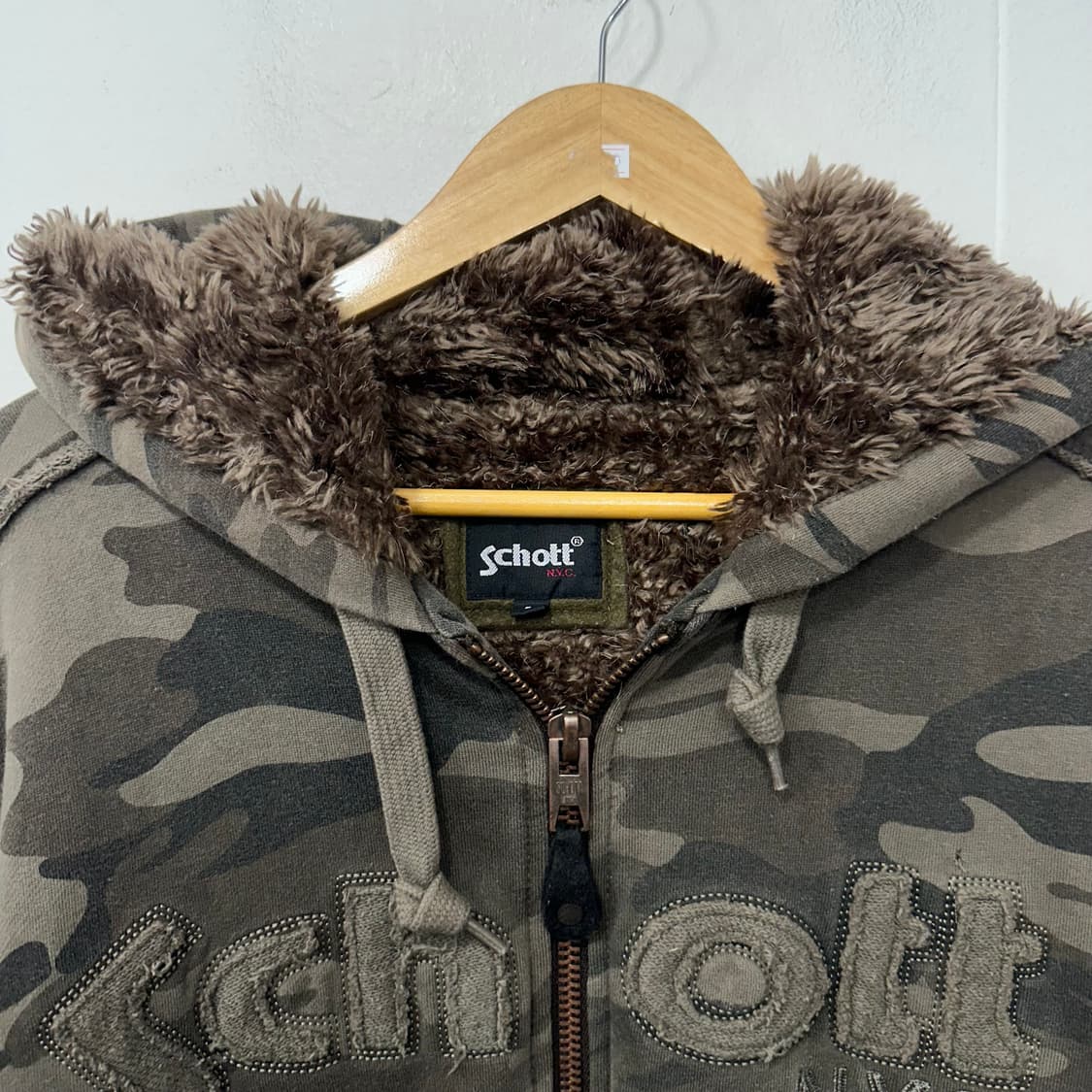 쇼트 카모 후드집업 상품이미지2