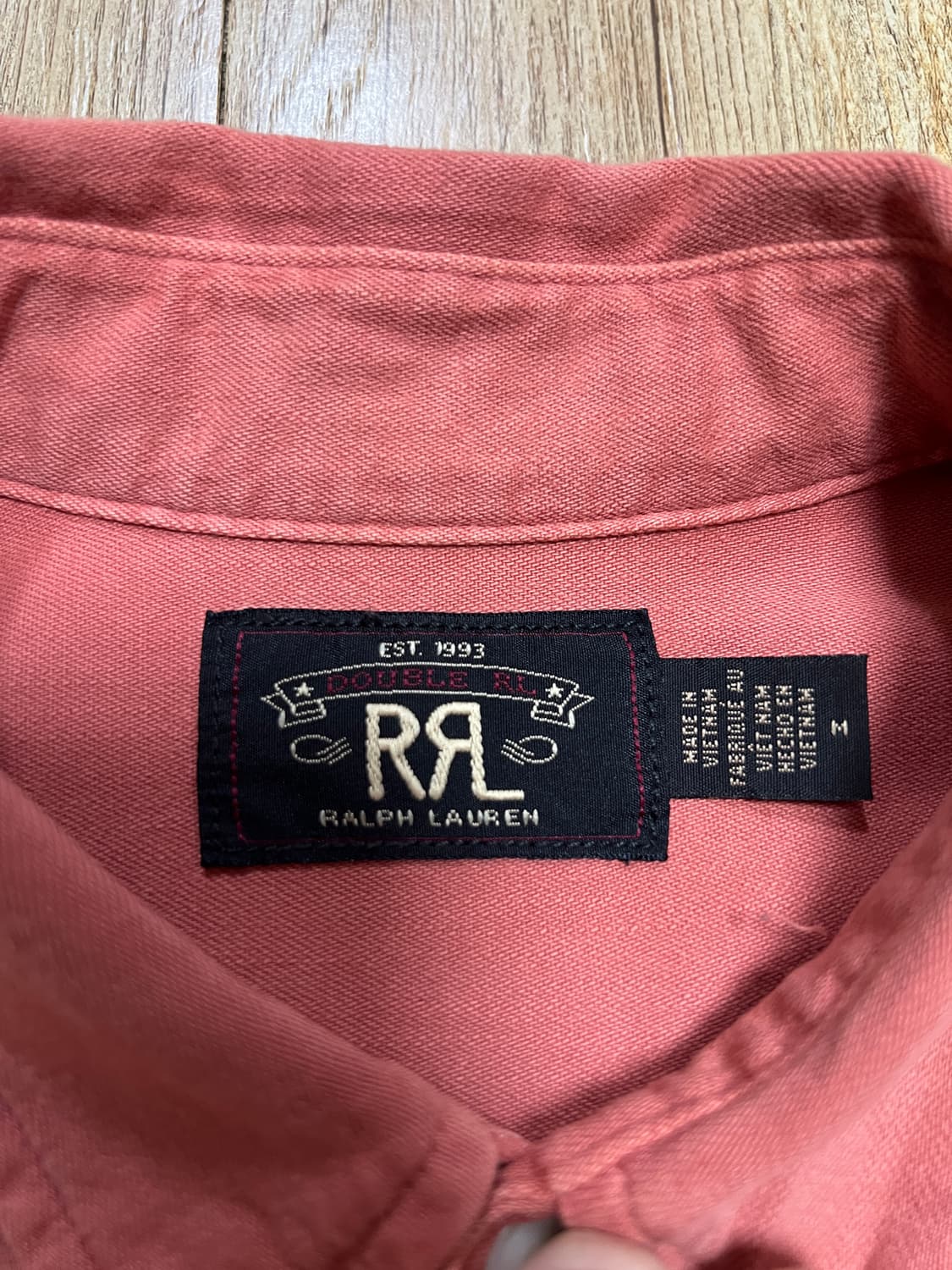 택포19) RRL 더블알엘 24ss 가먼트 다이 트윌 워크셔츠 M 상품이미지5