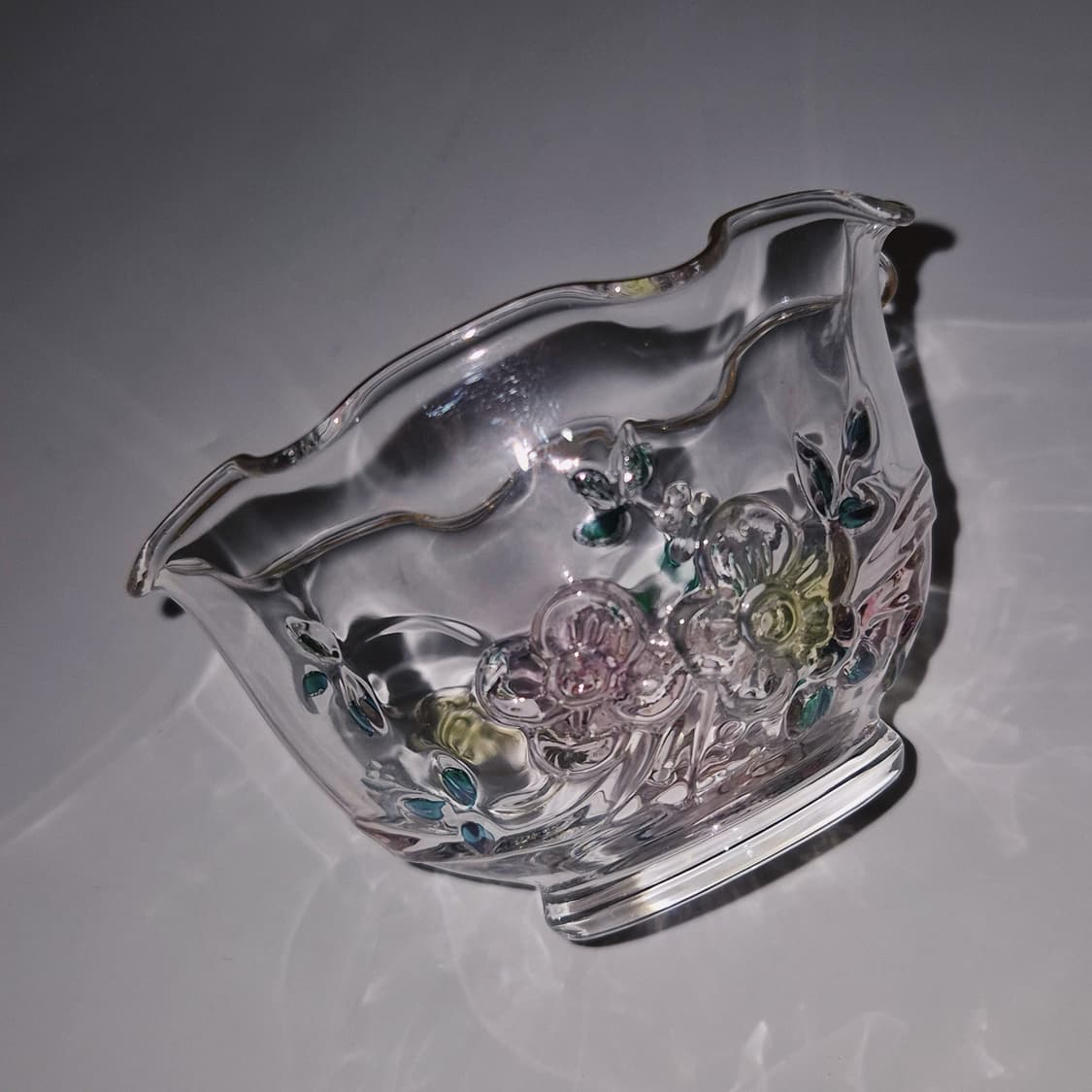 90s 아데리아 컬러 플라워 리본 글라스&볼 1세트 상품이미지8