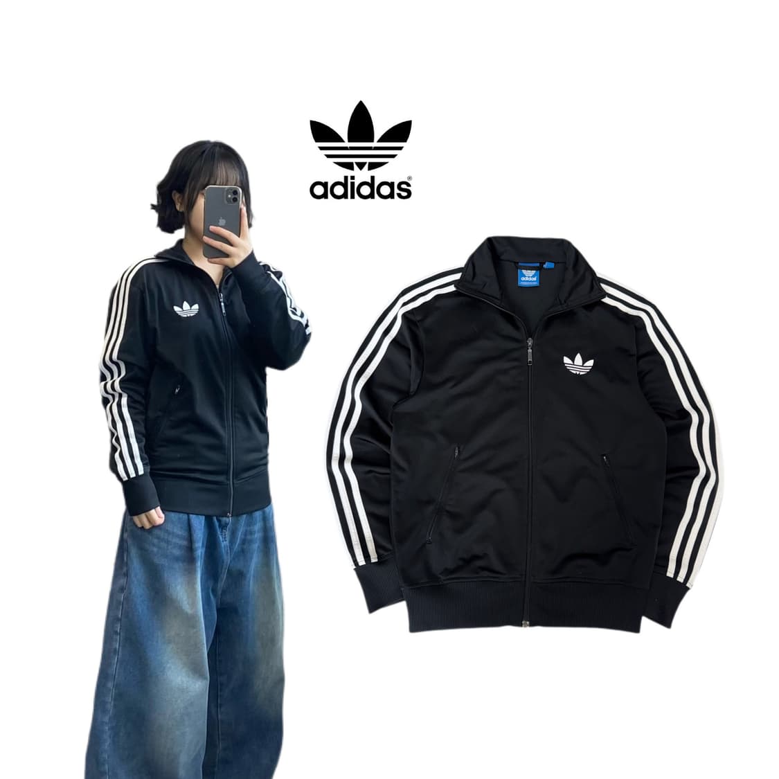 아디다스 구 파이어버드 블랙 트랙탑 져지 상품이미지1