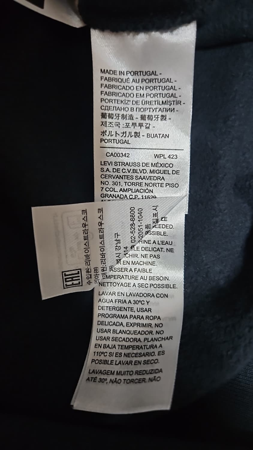 리바이스 LVC 1940's 베이 메도우 스웨트셔츠 젯 블랙 M 상품이미지7