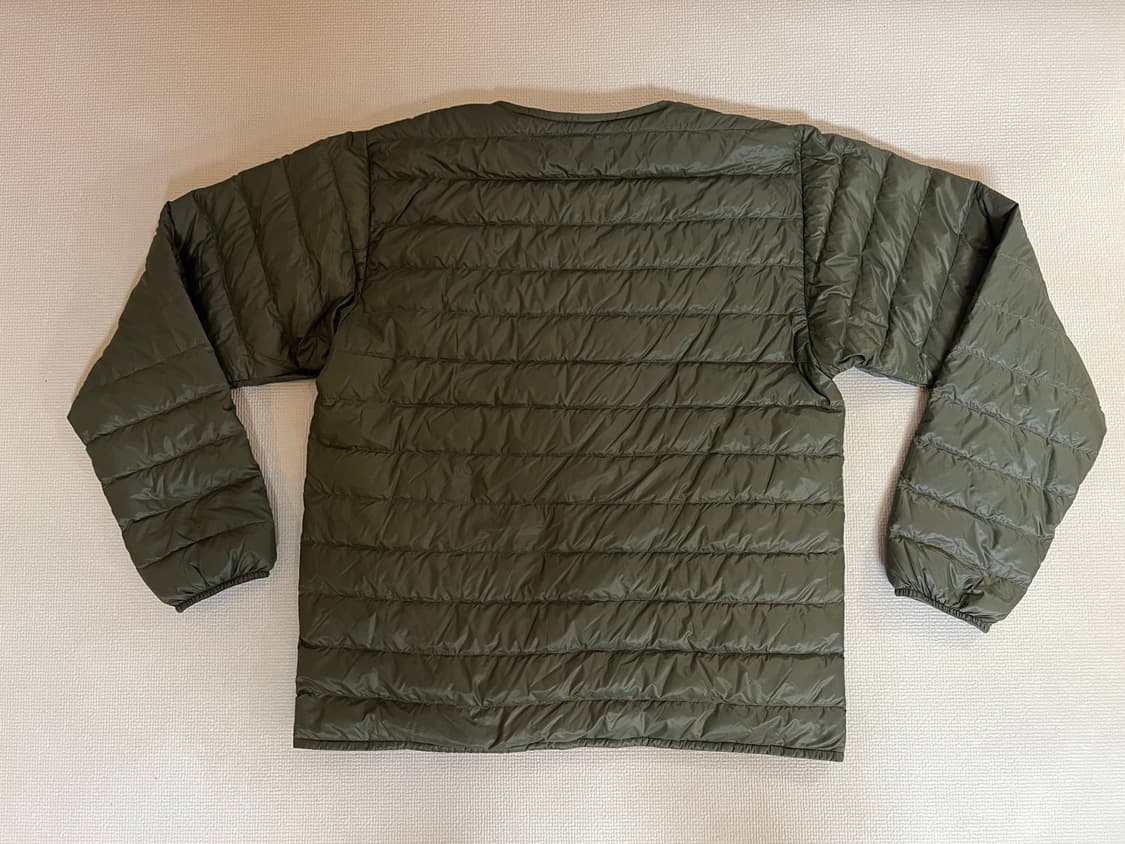 몽벨 수페리어 다운 라운드넥 800필 긴팔 경량패딩(올리브) XL 상품이미지2