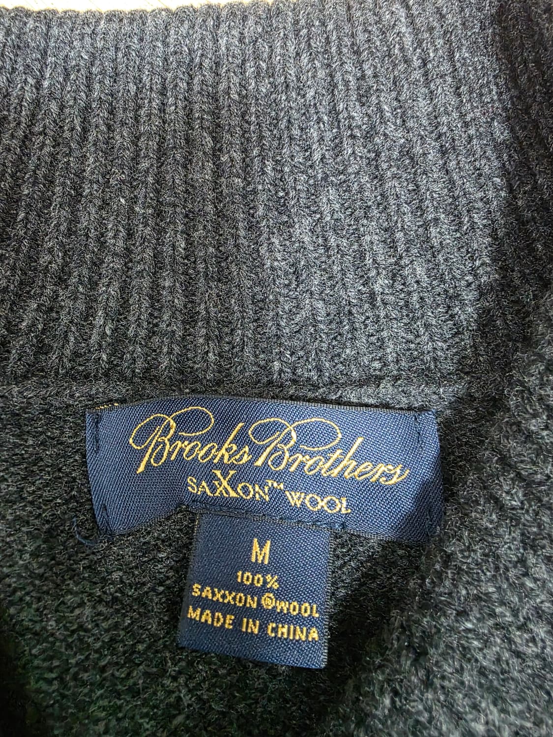 브룩스브라더스 색슨울 숄카라 스웨터 니트 M 상품이미지3