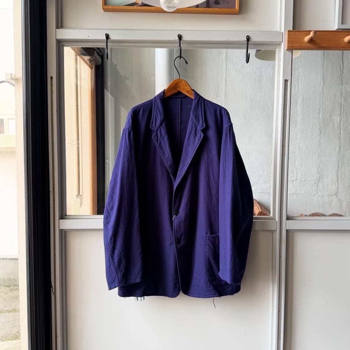 [2] 코모리 25aw 코튼 플란넬 자켓 로얄 블루 상품이미지1