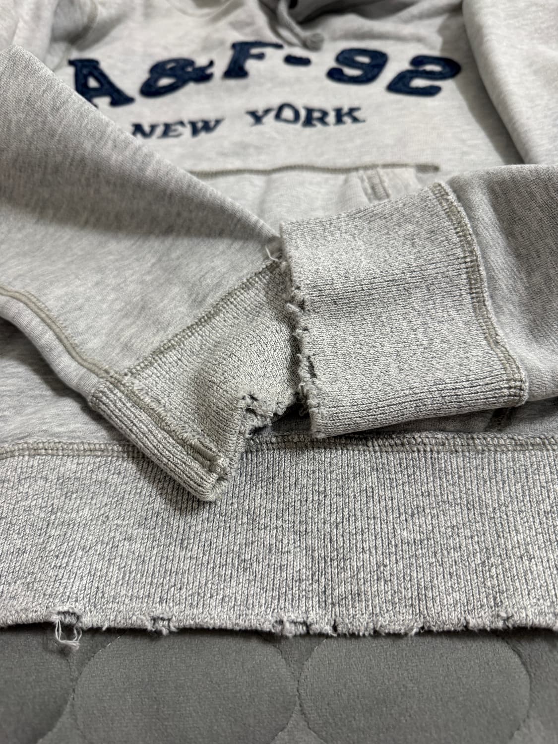 아베크롬비 A&F-92 후드티 그레이 남녀공용 구재 빈티지 상품이미지7