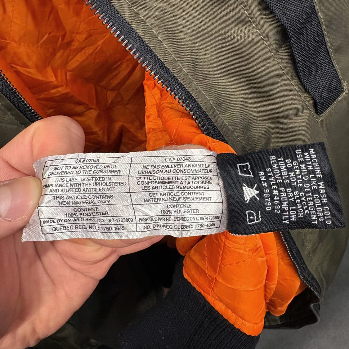 JPN 어반 리퍼블릭 모던 MA-1 봄버자켓 숄더패치 올리브 N669 상품이미지8