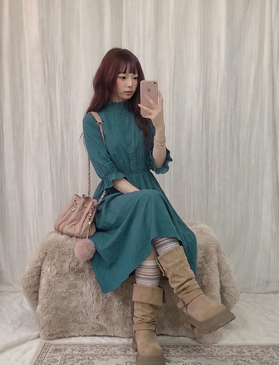 딥 아쿠아 블루 원피스 상품이미지2