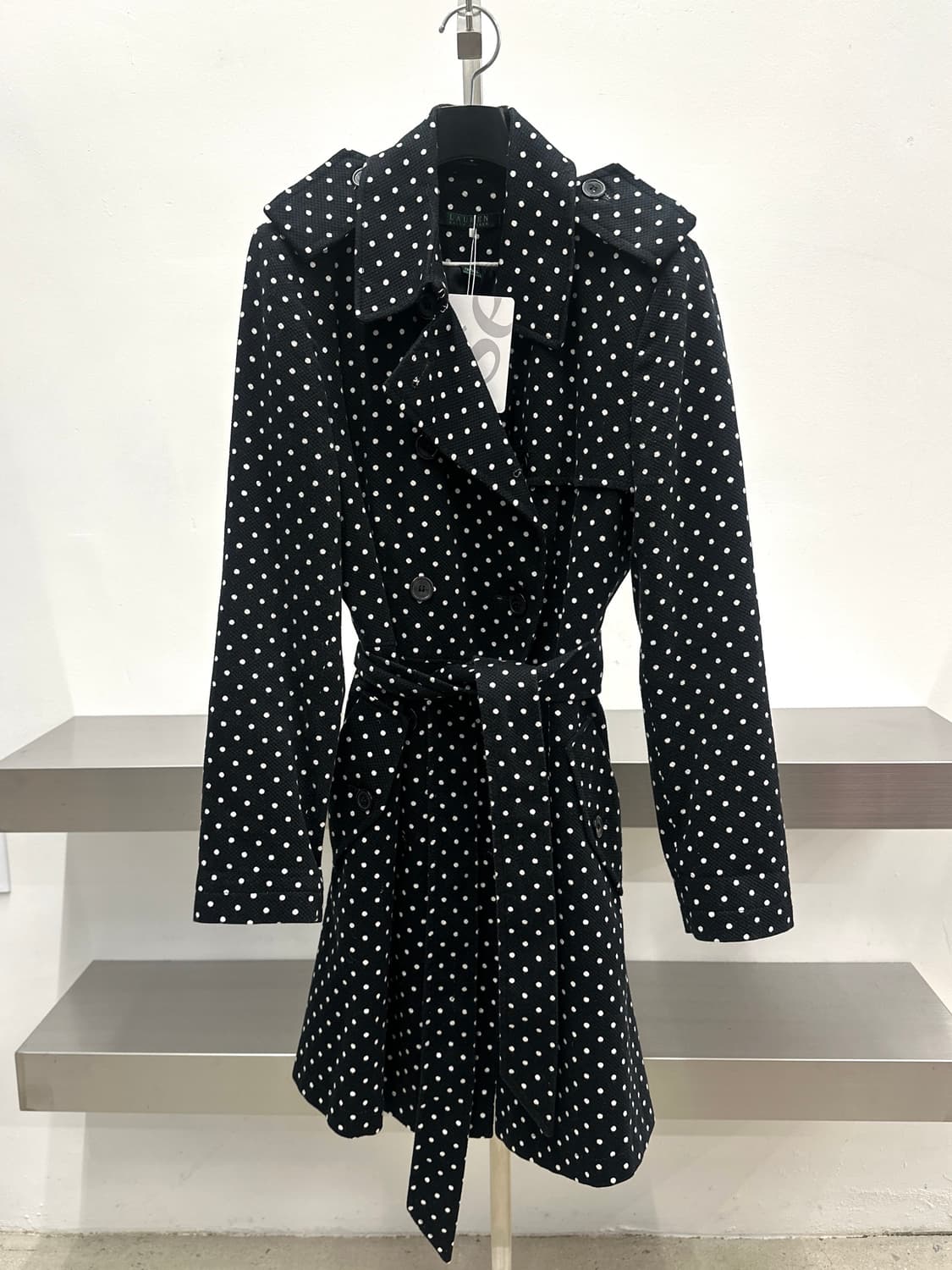 로렌 랄프로렌 도트 트렌치 코트 상품이미지4