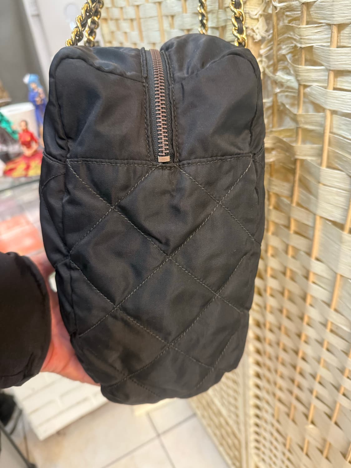 정품 프라다 나일론 퀄팅 체인 숄더백 팝니다 상품이미지3