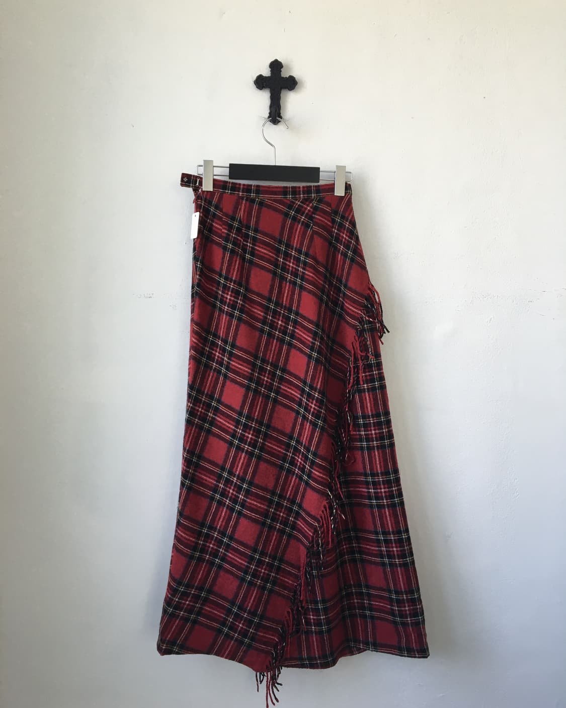 Fringe warp design woolen skirt 상품이미지2