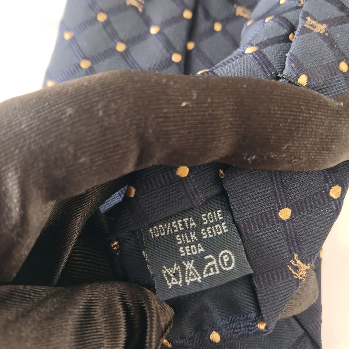 버버리 실크 기마사 자수 체크 넥타이 9.6cm A+등급 A19059
 상품이미지9