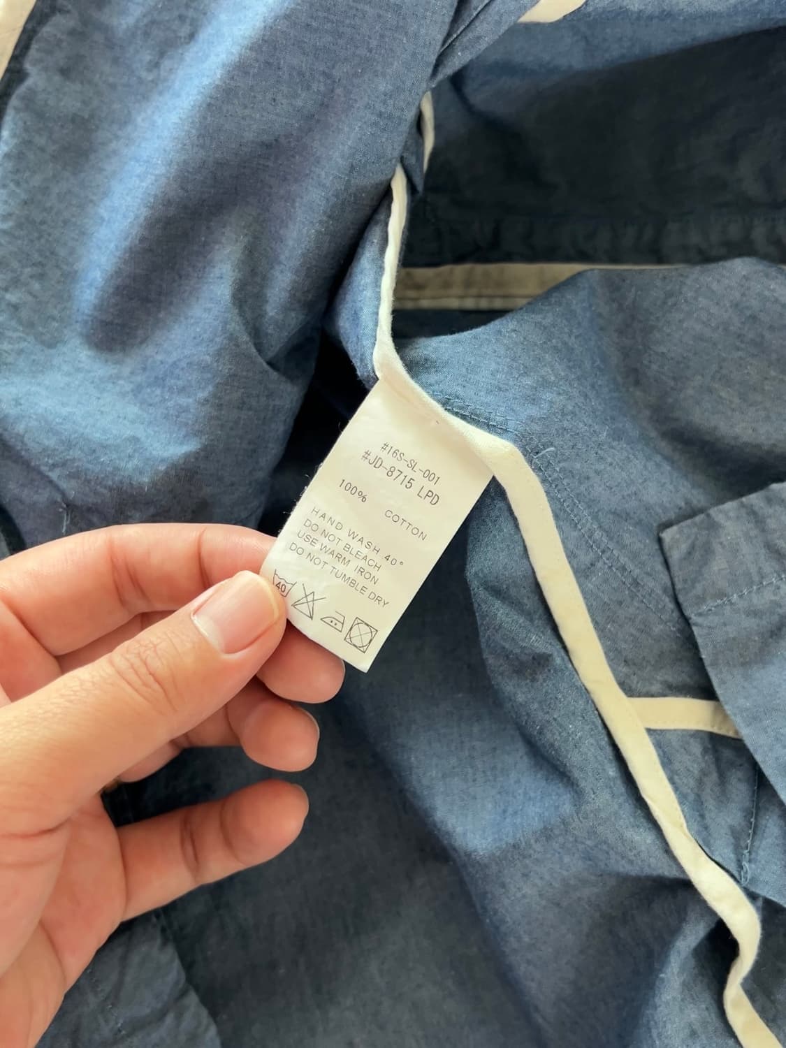 단톤 코튼 숄카라 자켓 40 상품이미지6