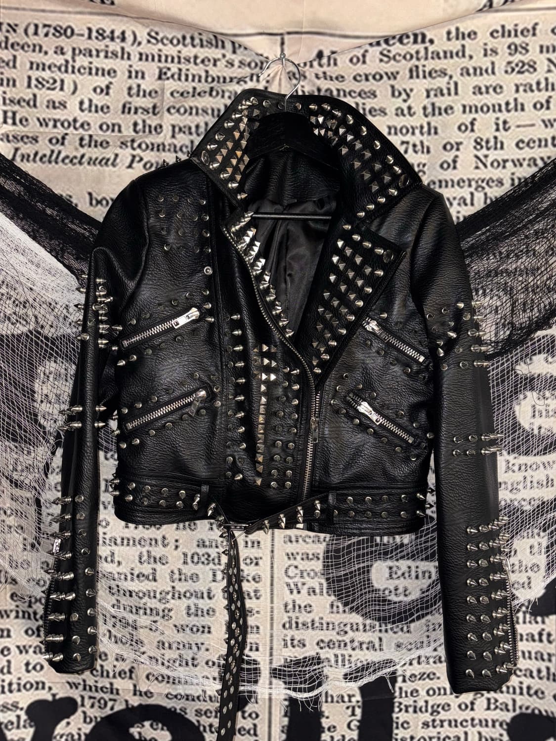 Iron Skull Studded Leather Jacket 상품이미지5