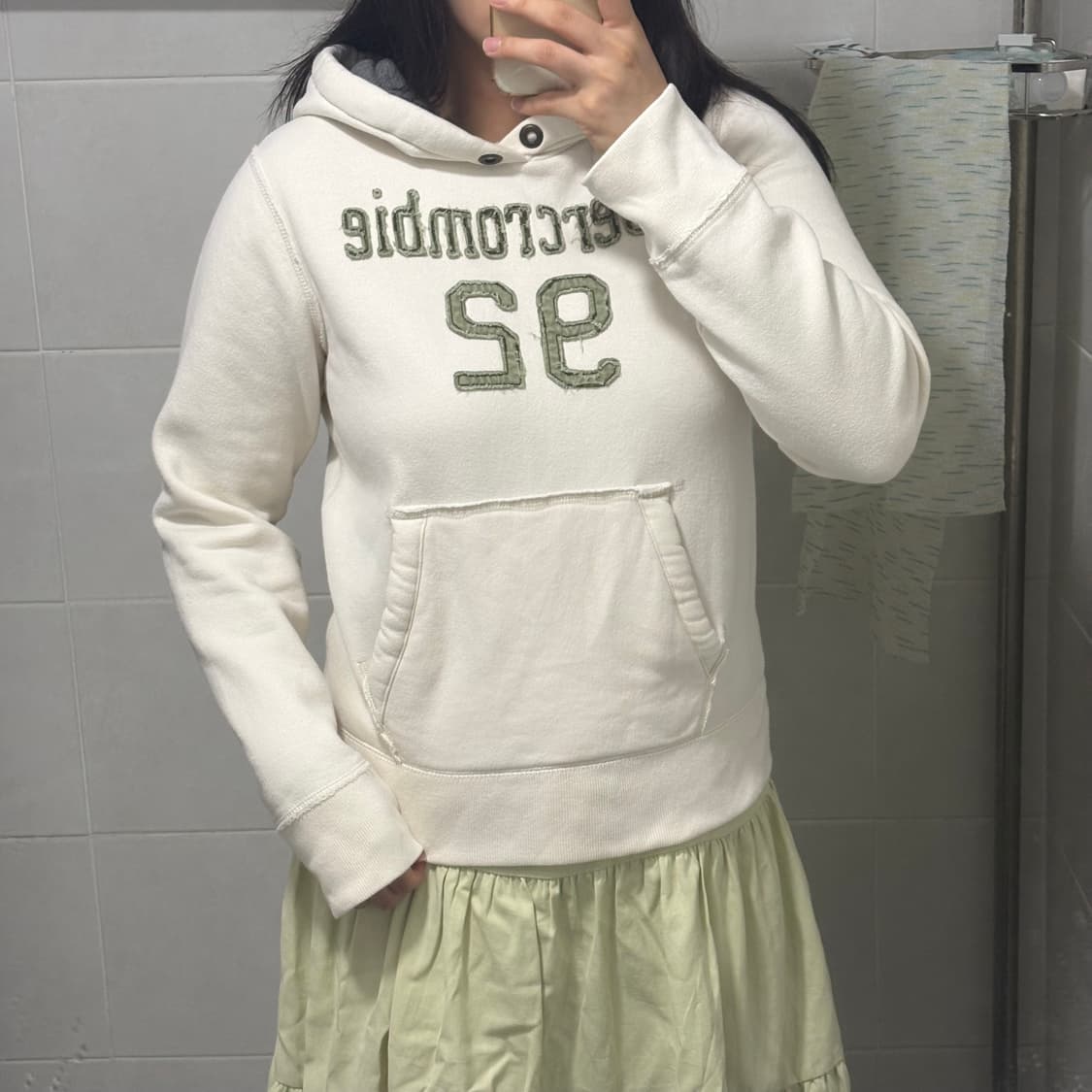 대대장) 아베크롬비 말차🌱로고 슬림핏 후드티 상품이미지8