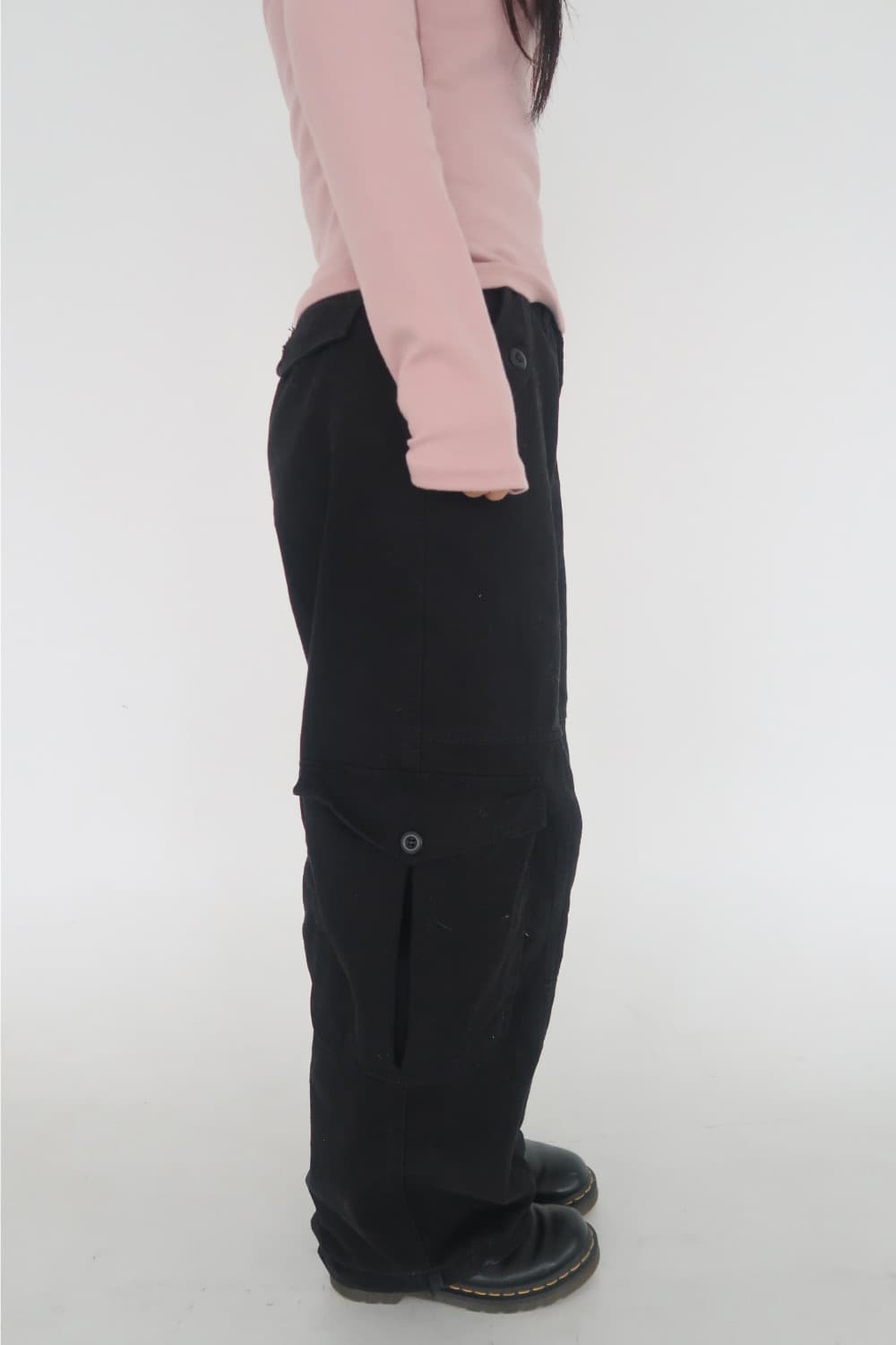 아워캐비넷 카고 팬츠 black washing cargo pants 상품이미지3