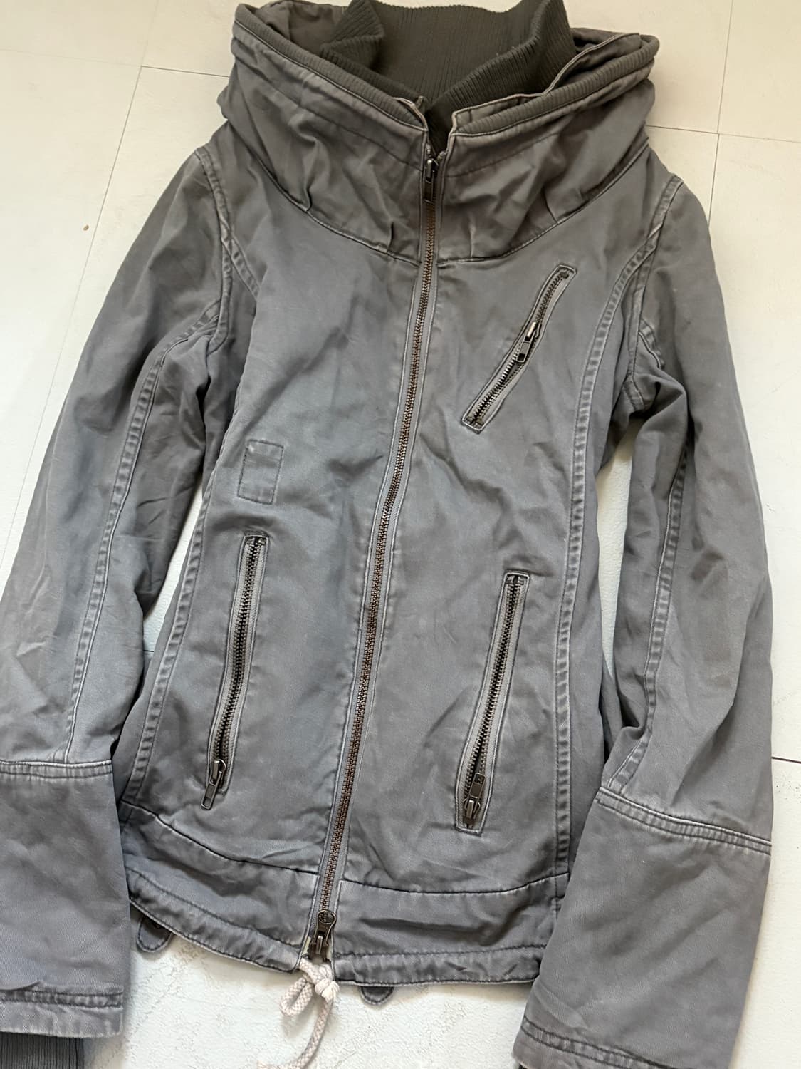 • grey high-neck 2way jacket  상품이미지7