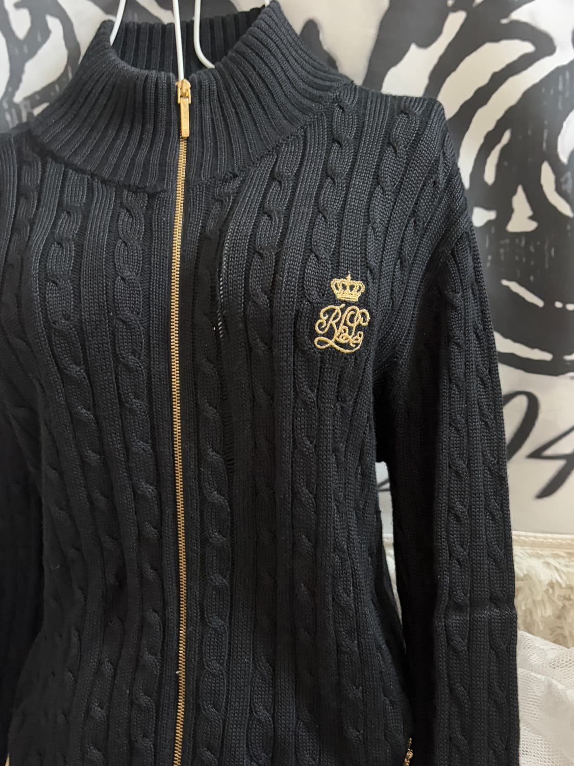 • Polo Black Cable Knit Zip-Up 상품이미지6