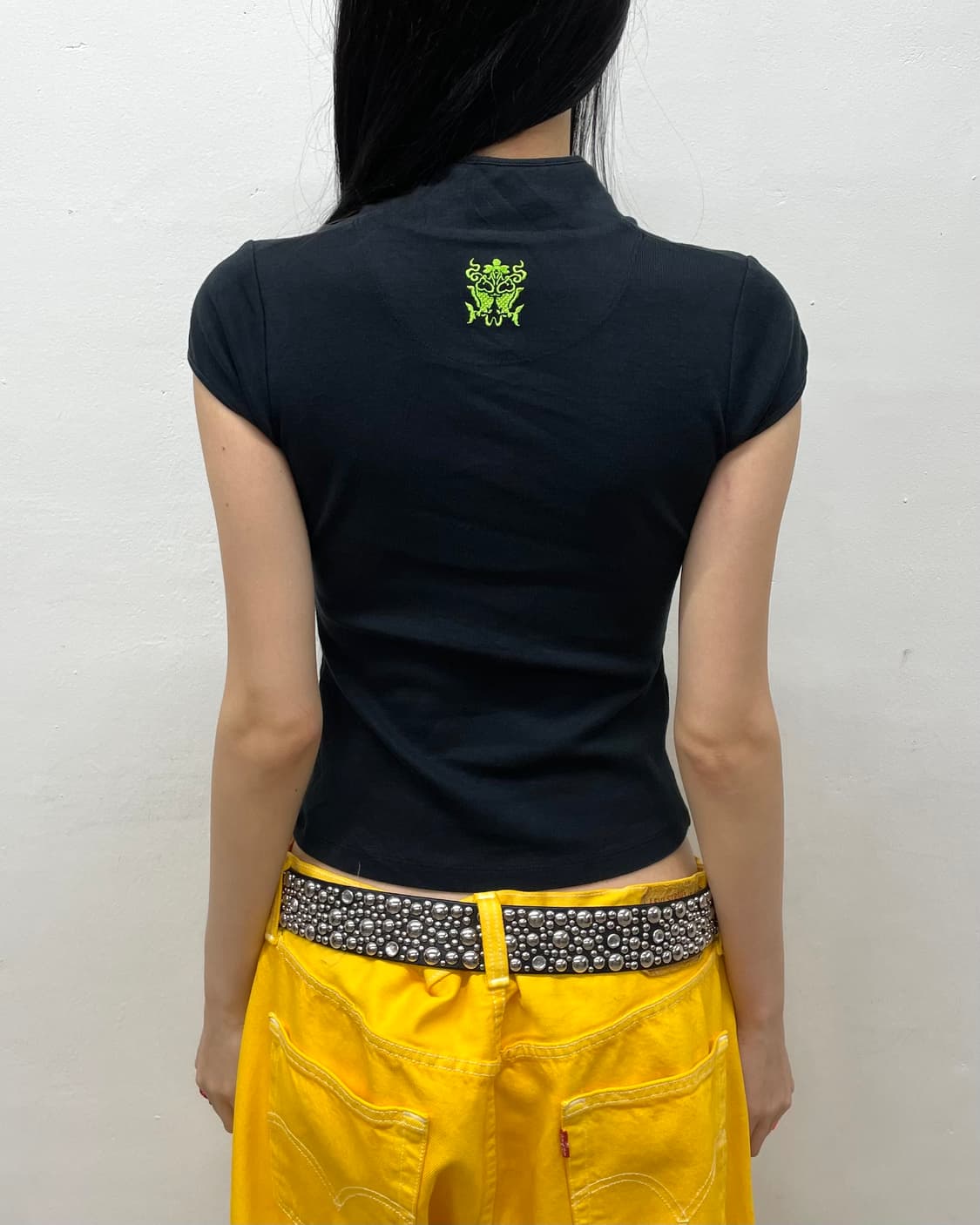 Qipao Wrap Black T-Shirt  상품이미지5