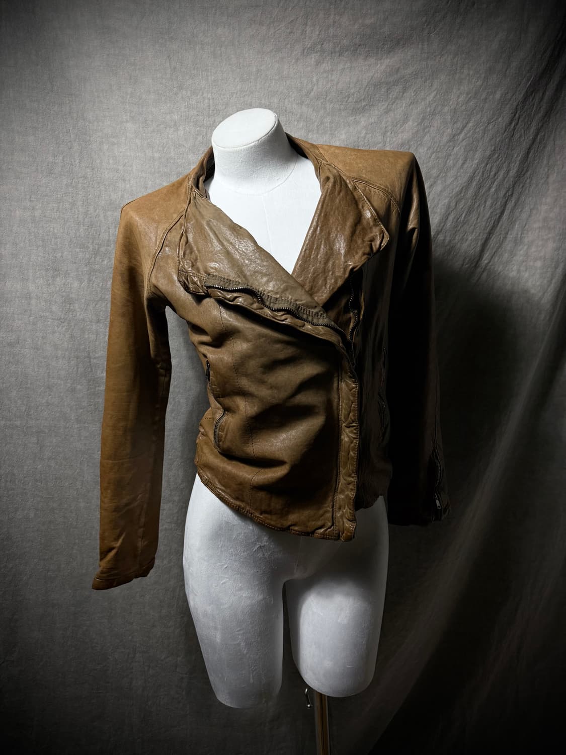 Giorgio Brato Asymmetric Leather Jacket 상품이미지3