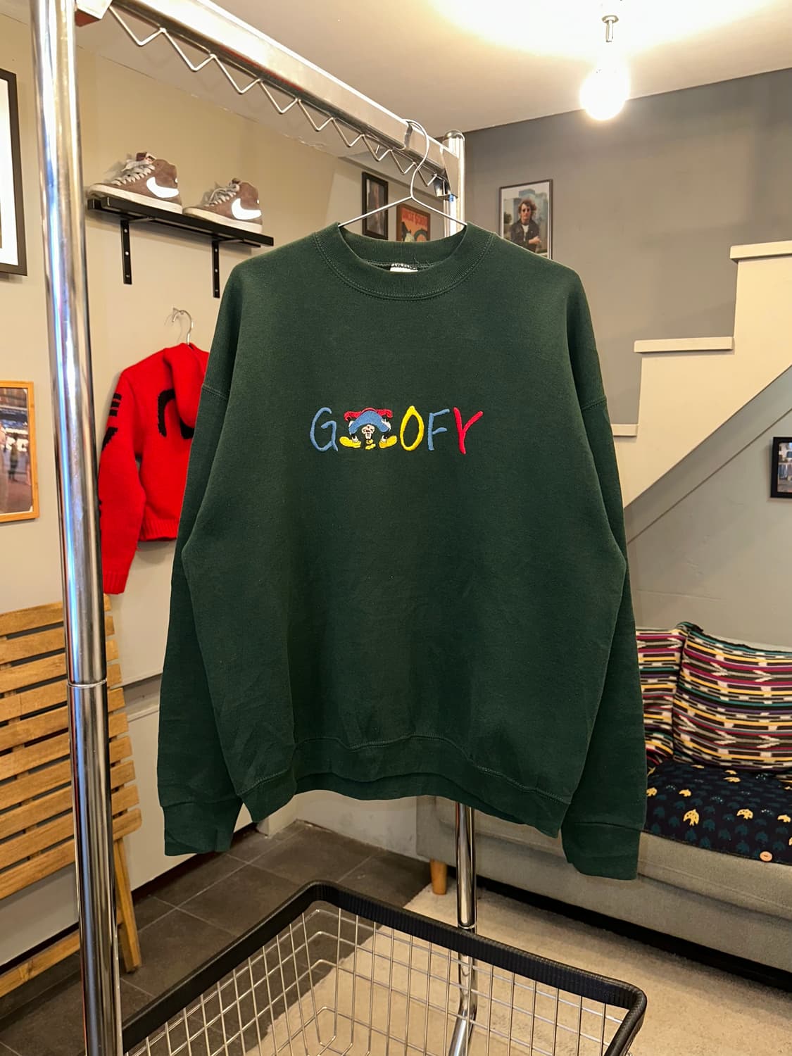 90’s Disney Goofy logo embroidery sweats 상품이미지5