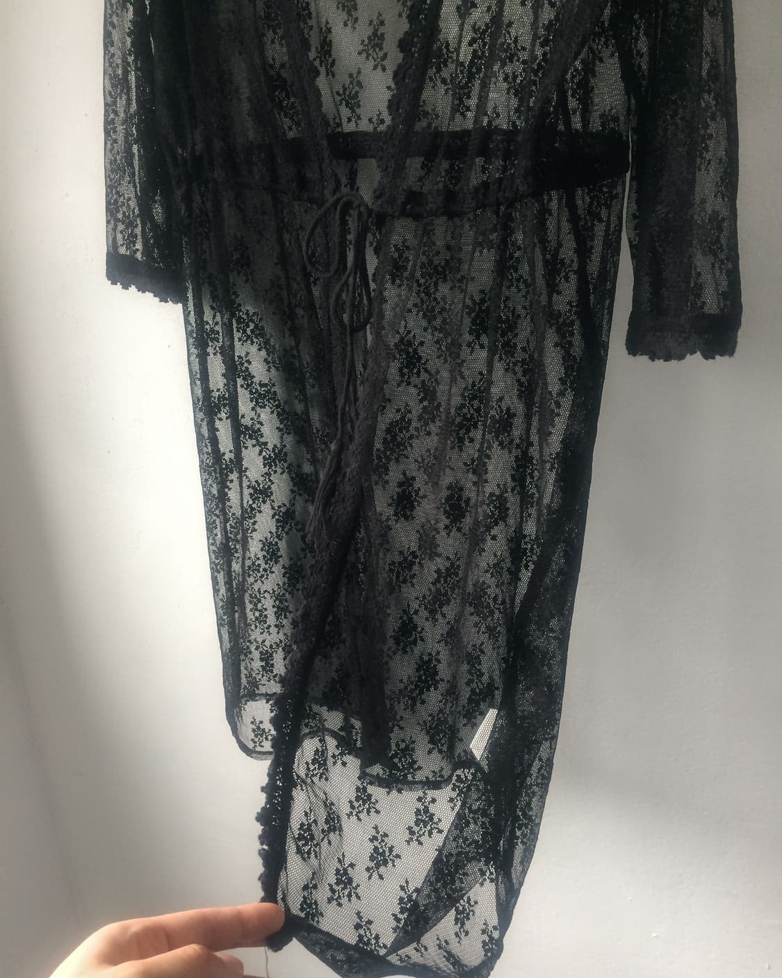 Lace see through long cardigan 상품이미지4