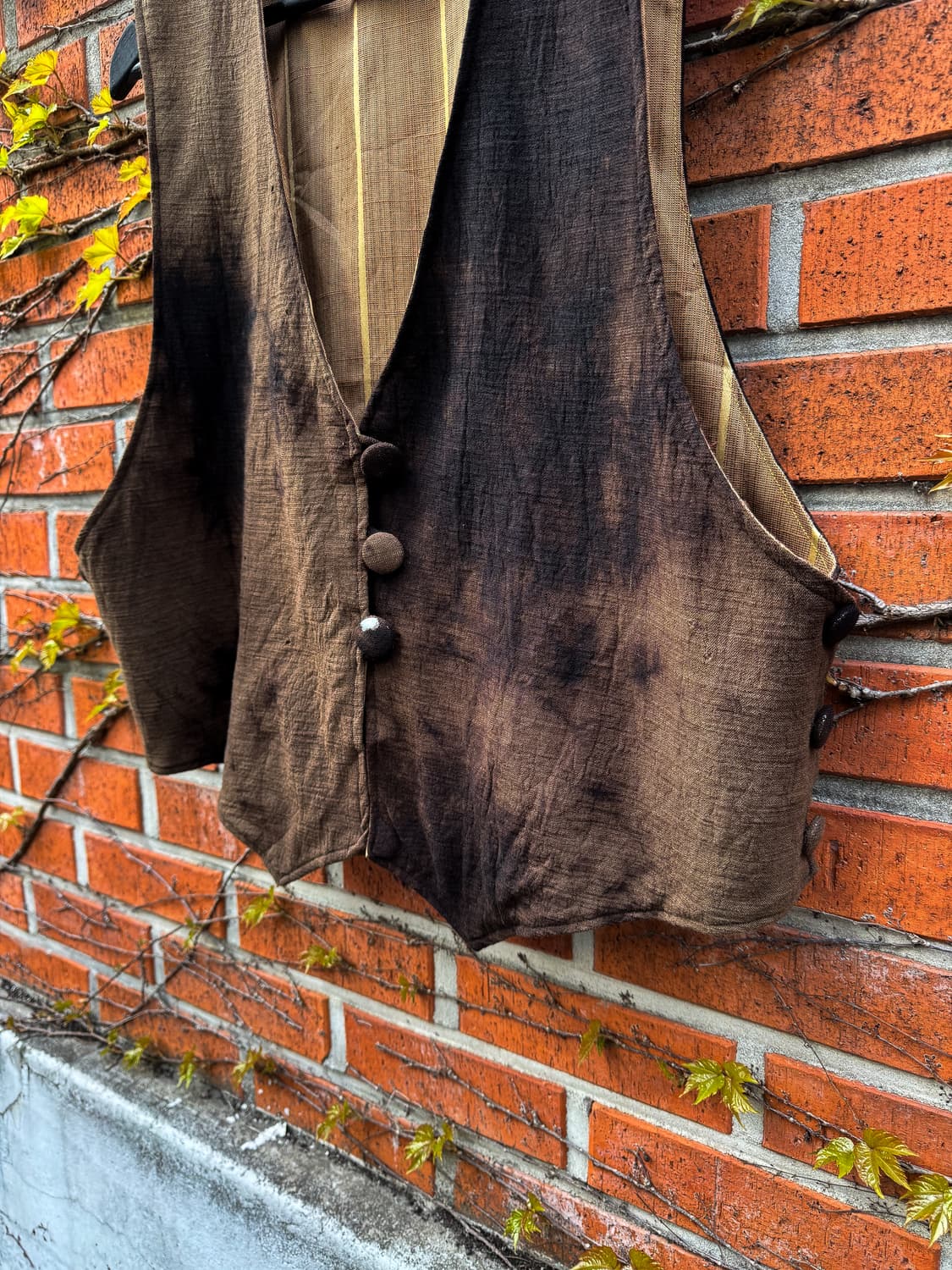 Vintage Tie-dye Linen Vest 상품이미지6