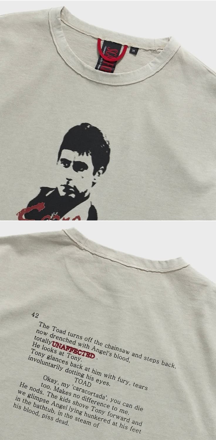 언어펙티드 TONY MONTANA GRAPHIC T-SHIRT / ECR 상품이미지3