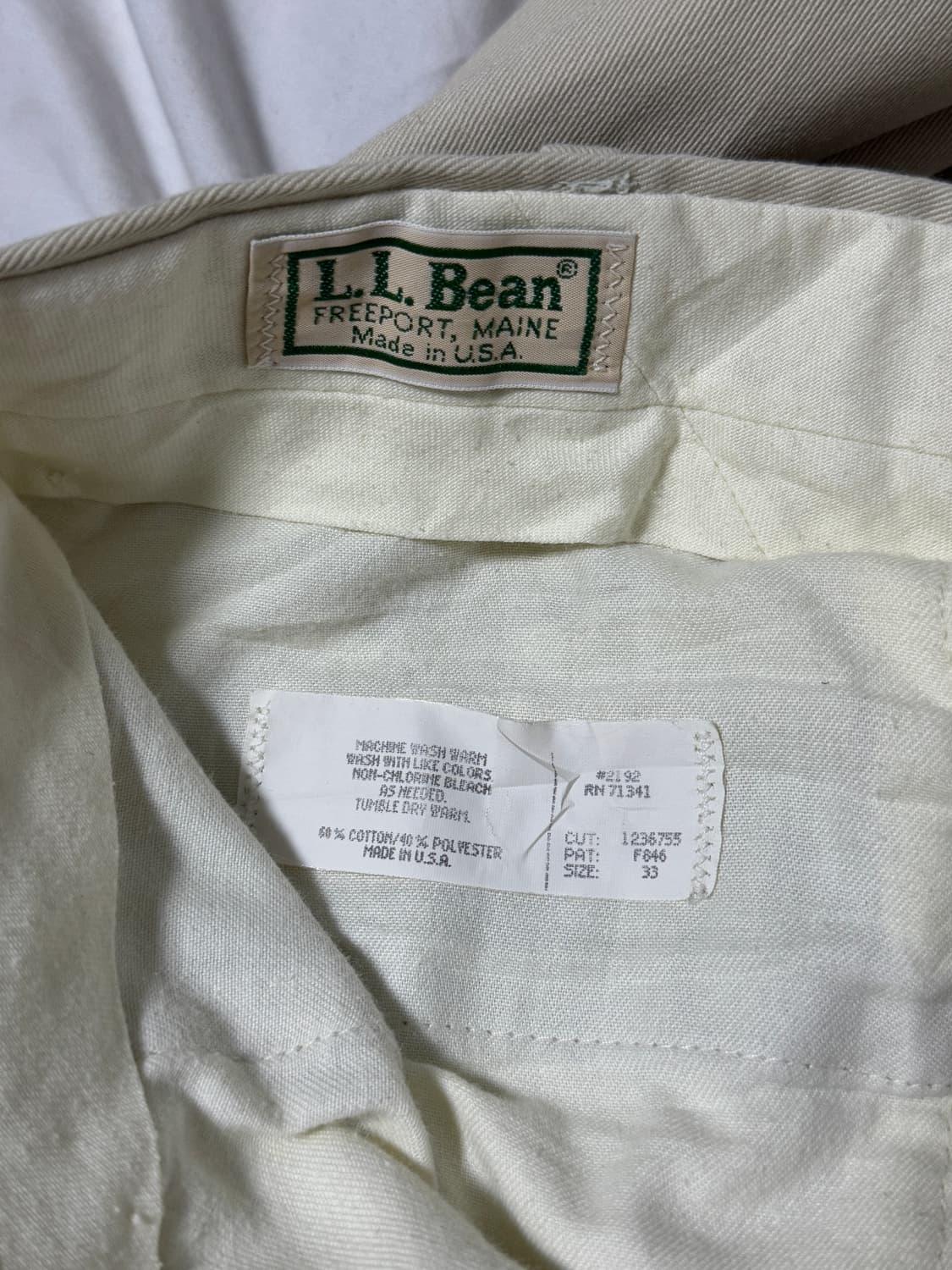 80s usa 엘엘빈 투 턱 치노 팬츠 상품이미지6