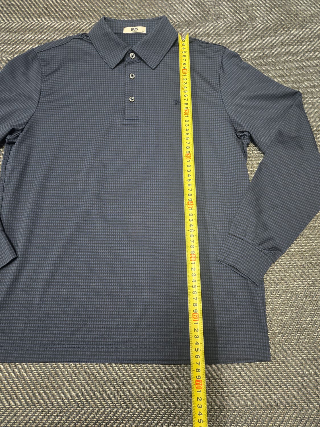 닥스 25ss 네이비 깅엄 긴팔 카라 티셔츠 DMTS5A 304N2 상품이미지9