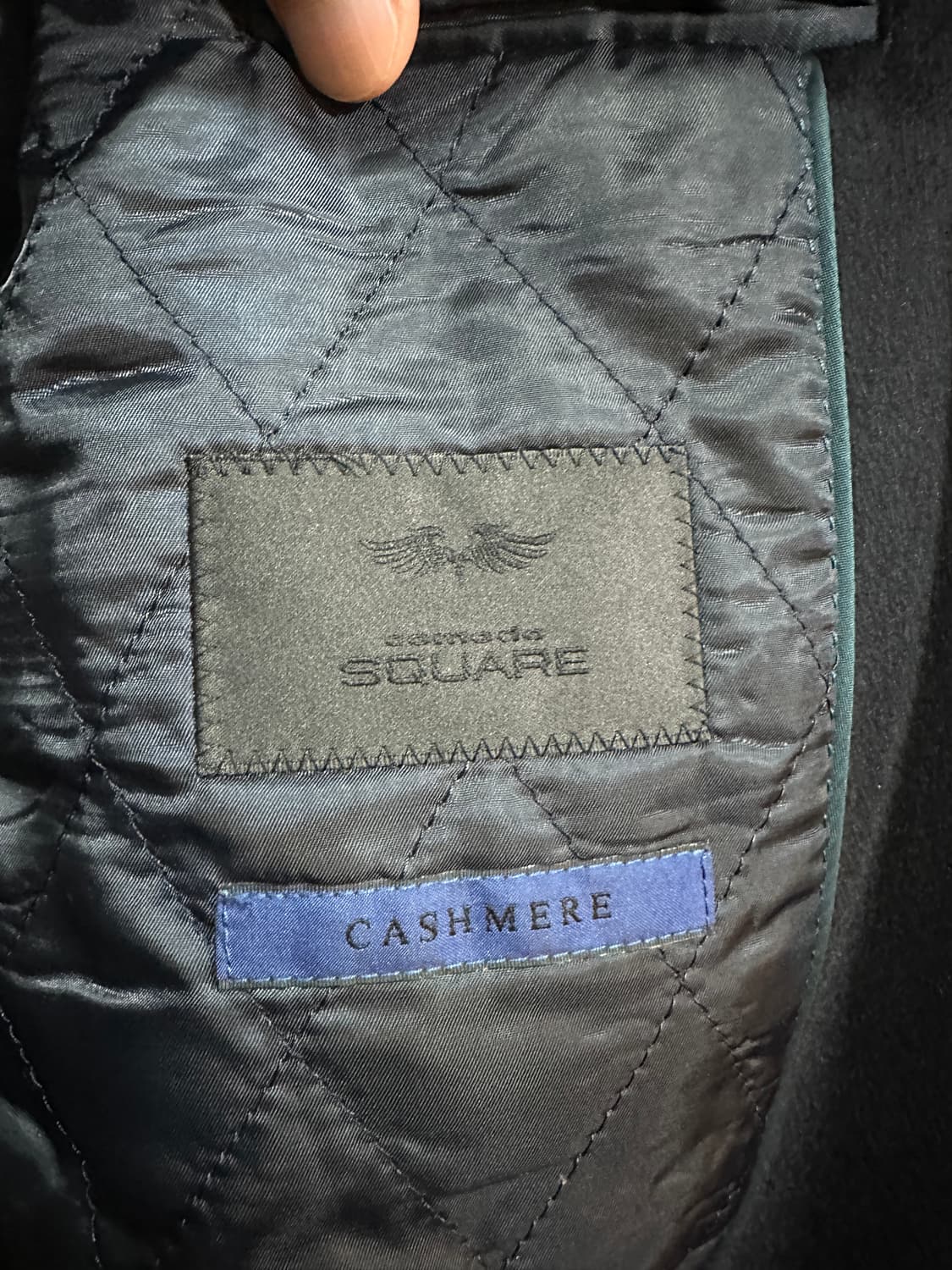 코모도스퀘어 캐시미어100 다크네이비 코트 상품이미지6