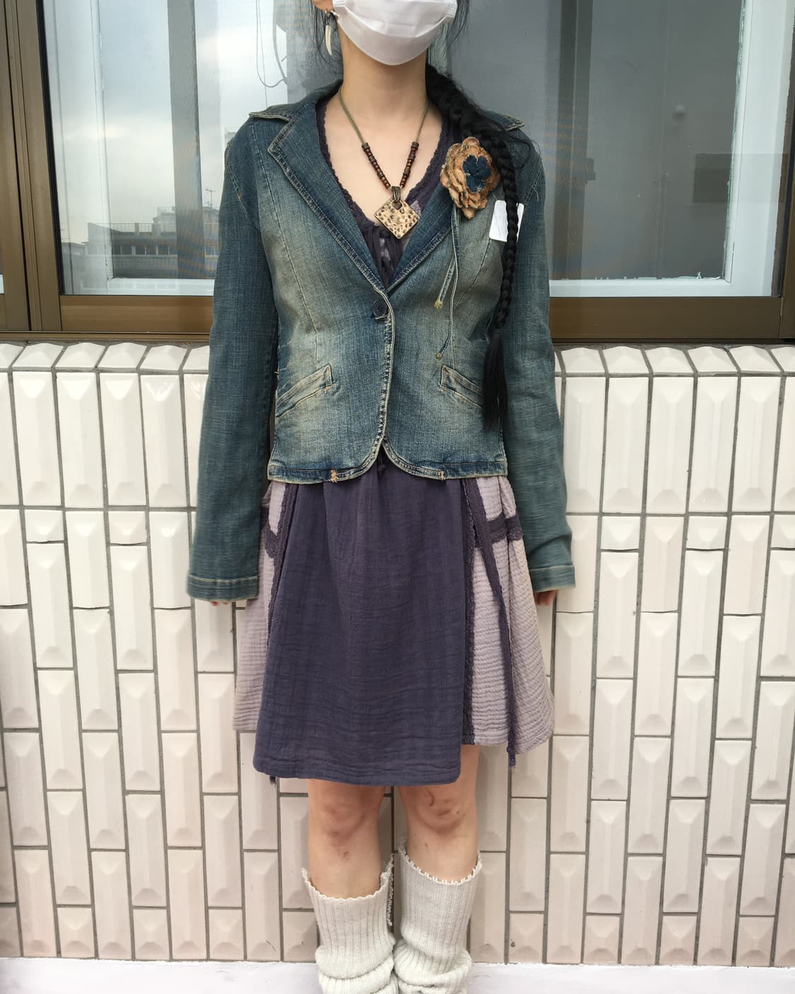 Corsage point denim jacket 상품이미지6